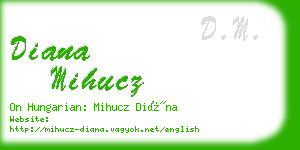 diana mihucz business card